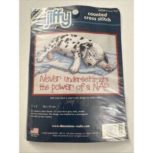 Counted Cross Stitch Kit Power Nap Dalmatians Sunset Jiffy CS2